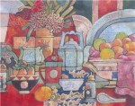 Painting by Jen Riley, one of the open studio artists from Marlow