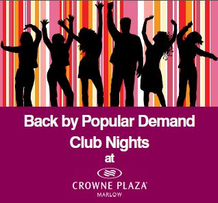 Club Nights are BACK at Crowne Plaza – Fri 2nd March.
