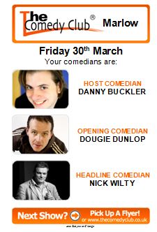The Comedy Club – Crowne Plaza, Friday 30th March