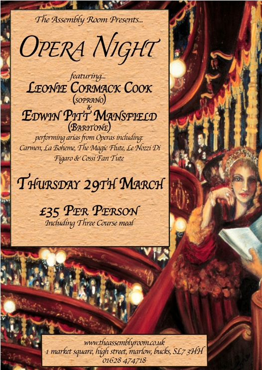 Opera Night at the Assembly Room on 29th March