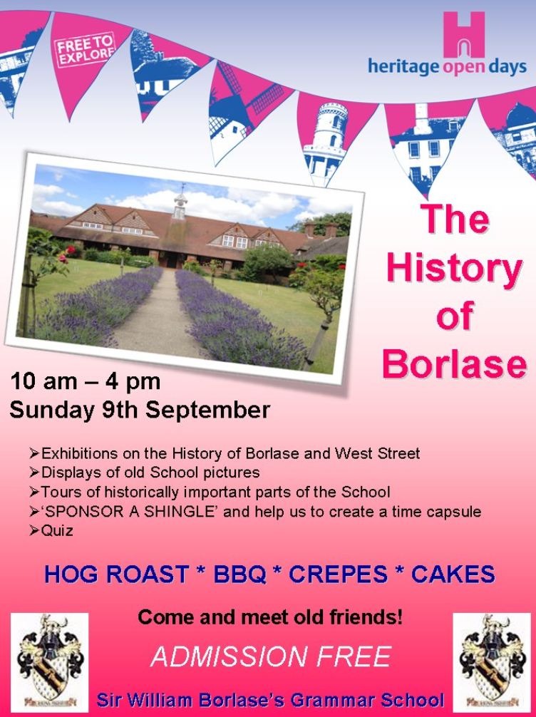 Sir William Borlase – Heritage Day, Sun 9th Sep
