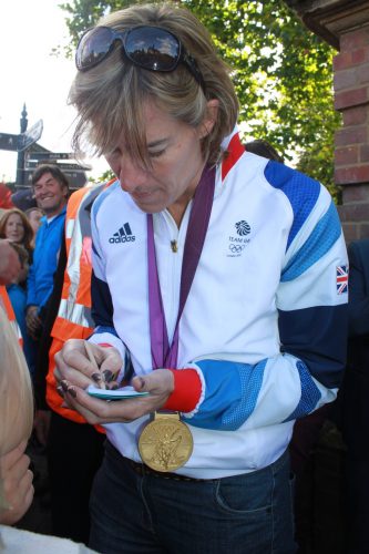 Katherine, like all the athletes took time to sign autographs and have pictures taken.