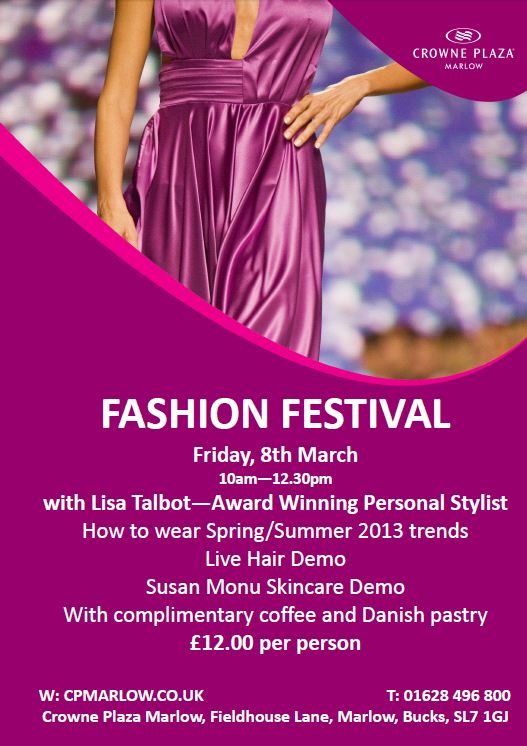 Fashion Festival at Crowne Plaza – Fri 15th March