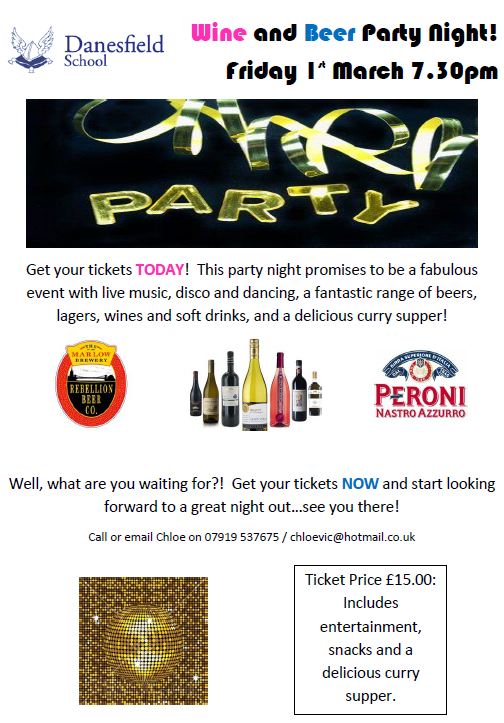 Danesfield School: Wine and Beer Party Night!