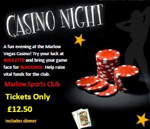 Marlow Sports Club… Casino Night! Sat 9th March.