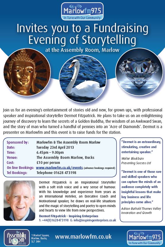 An evening of storytelling – Tue 23rd April