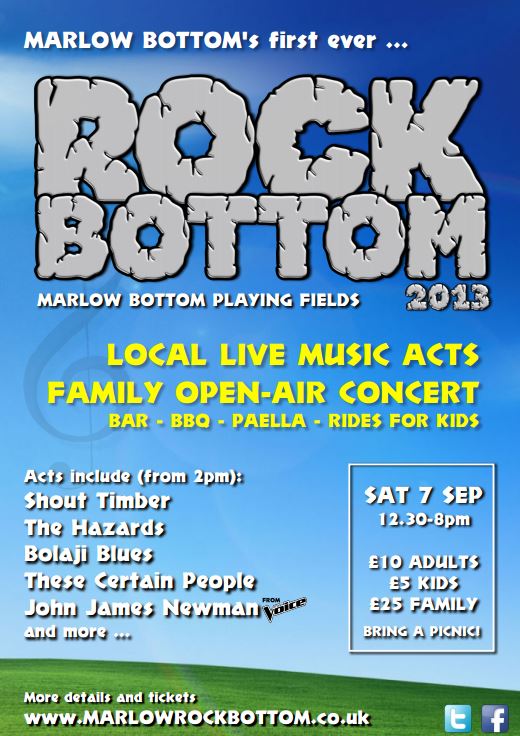 Rock Bottom 2013! Sat 7th Sep