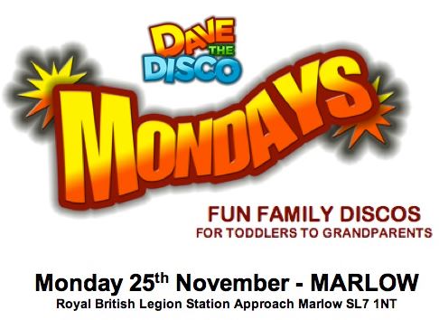 Monthly Family Discos… with Dave the Disco! (Mon 25th Nov)
