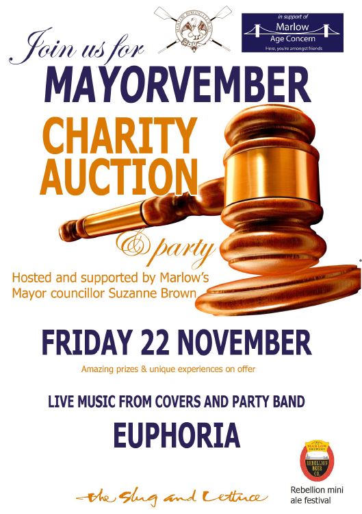 Mayor’s charity auction and party at the Slug!