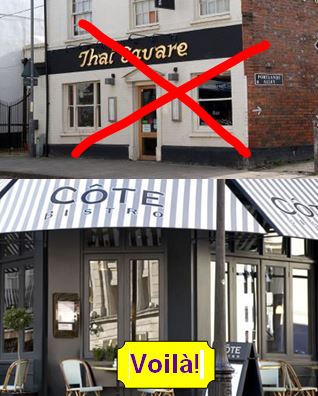 Bye bye Thai Square…. bonjour Cote Brasserie!