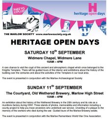 Heritage Day events in Marlow 10th/11th September