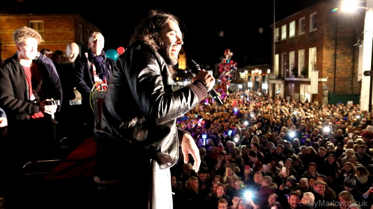 Russell Brand lights up Marlow