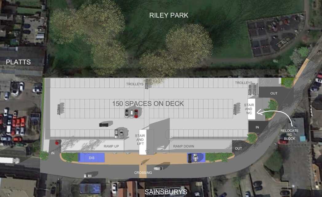 mtc car park plans overhead