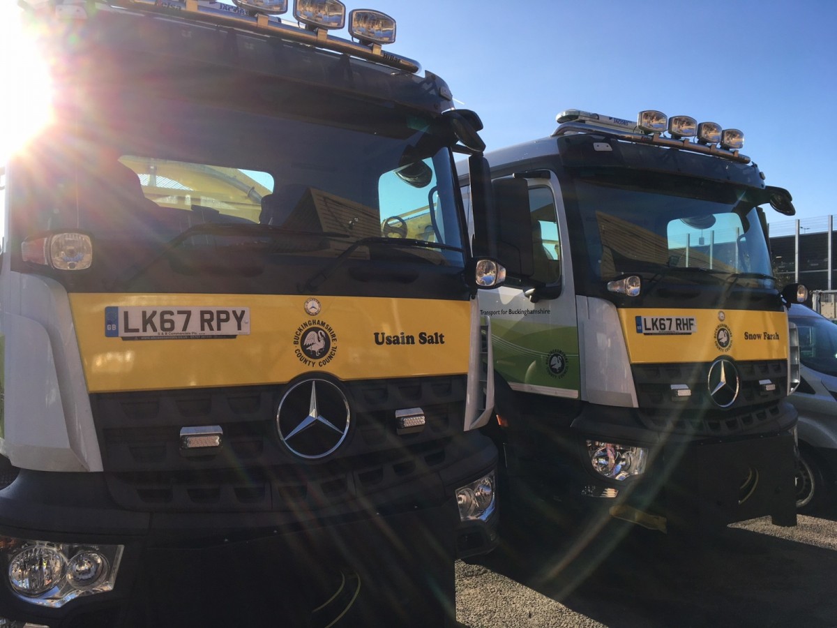Gritters are out in Buckinghamshire as hot weather affects some roads