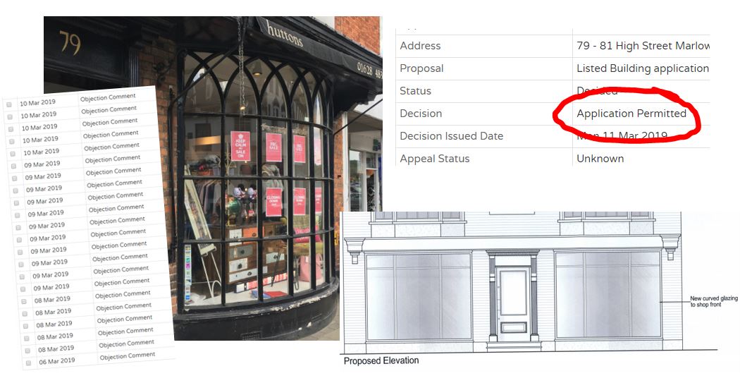 Confusion over planning approval to change windows in ex-Huttons shopfront