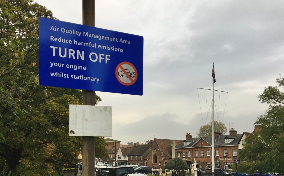 New signs ask us to turn off car engines when stationary