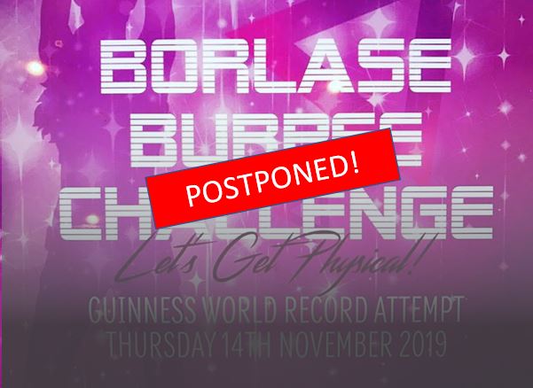 Borlase World Record Burpee Challenge Event Postponed Due to Adverse Conditions