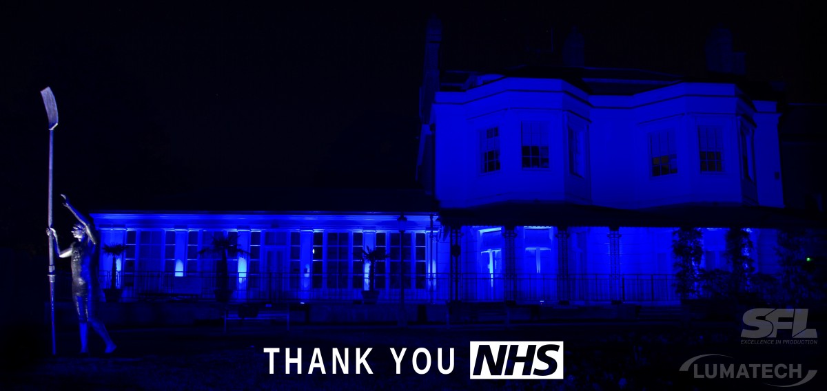 Marlow lit blue to say a big THANK YOU to the NHS!