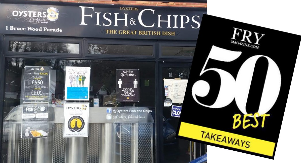Oysters named one of UK’s 50 Best Fish & Chip Takeaways