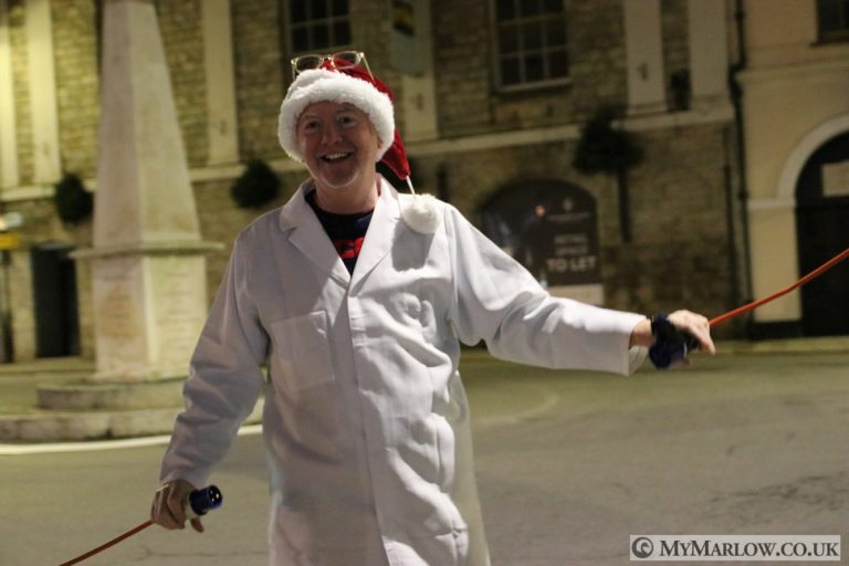 *GALLERY* Chris Evans secretly switches on Marlow’s Christmas lights