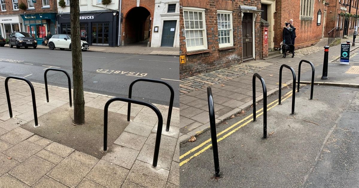 New bike hoops installed in Marlow town centre