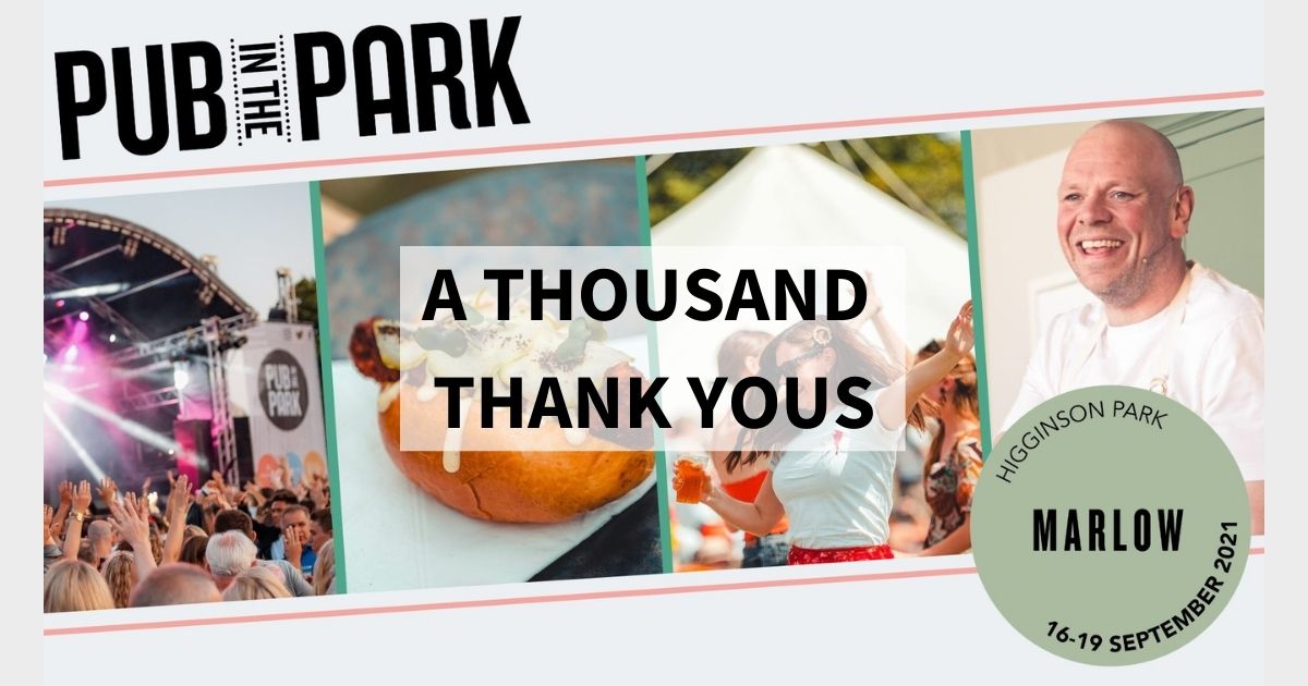 Pub in the Park – A THOUSAND THANK YOU’S
